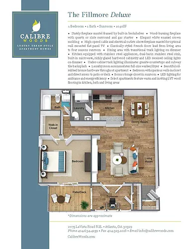 Floor plan Fillmore Deluxe