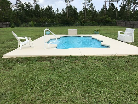back yard in ground pool