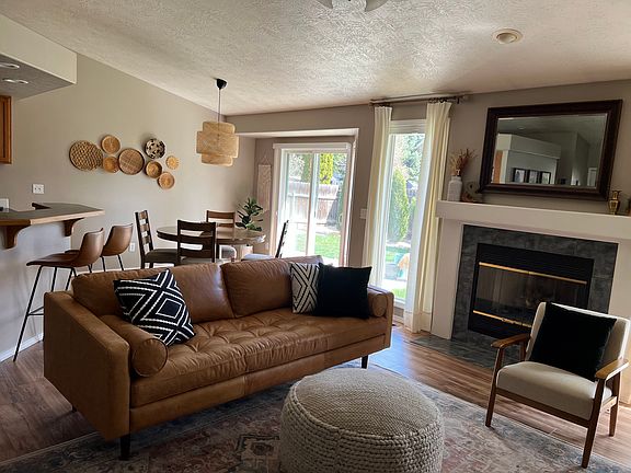 Living room and dining room