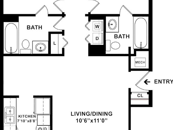 2 Bedroom Layout 2 Bedroom Layout