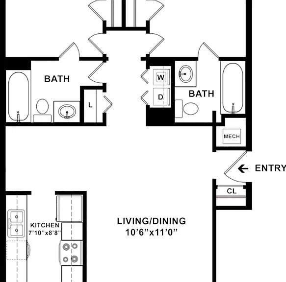 2 Bedroom Layout 2 Bedroom Layout
