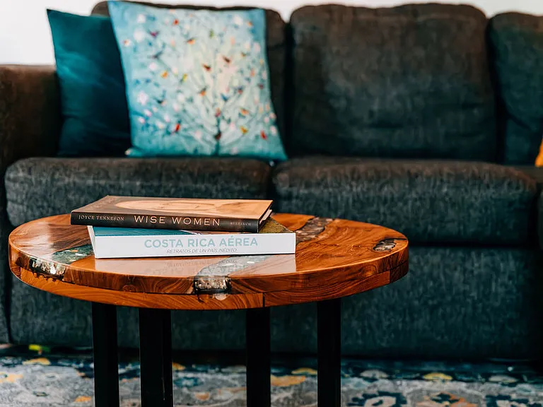 Cozy up on the sofa with your favorite book.