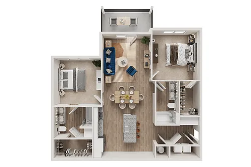 Floor plan Two Bedroom