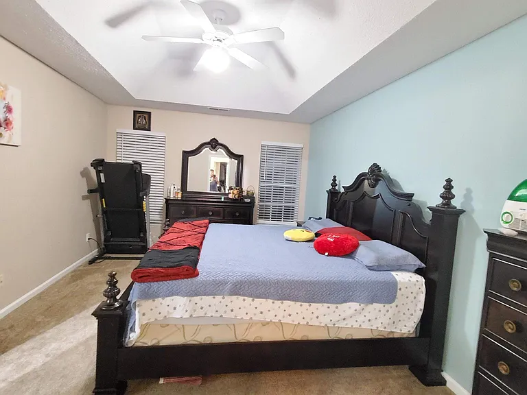 Master Bedroom with Tray Ceiling & High end Carpet