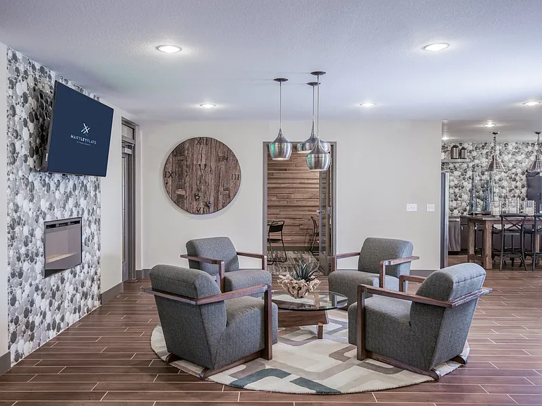 Lounge by the fireplace