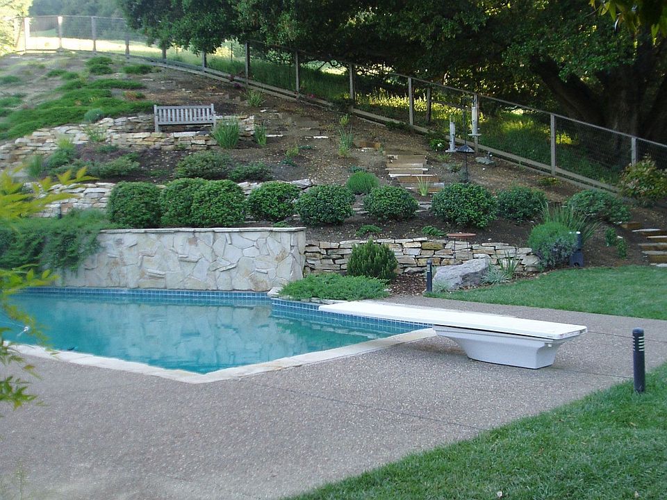 Part of remodeled backyard