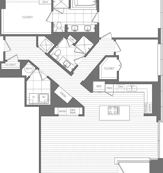 T - 2 Bedroom / 2 Bath T - 2 Bedroom / 2 Bath