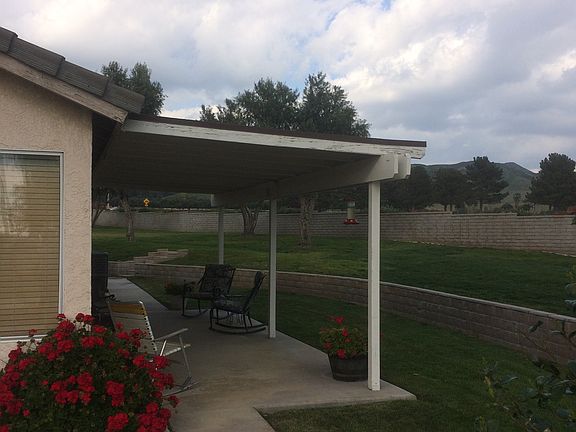Peaceful back covered patio.