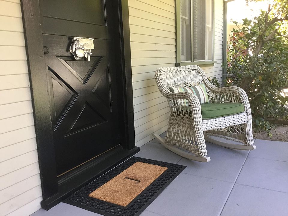 Front Porch with lovely view of the mountains.
