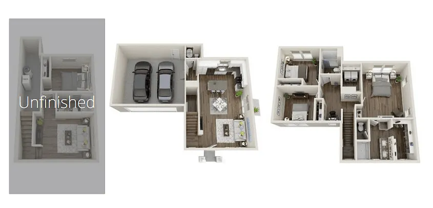 Floor plan Valli 1 (Unfinished Basement)