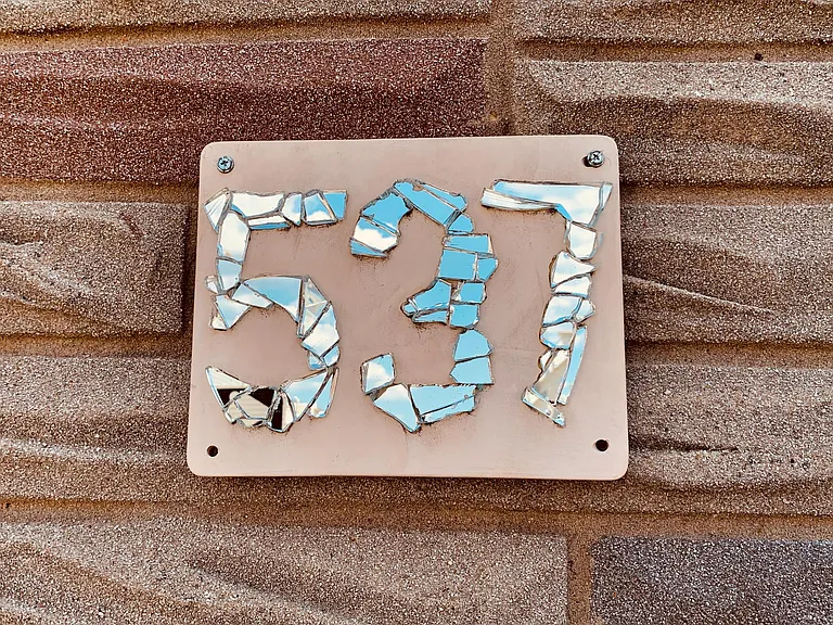 Handmade mirrored glass mosaic