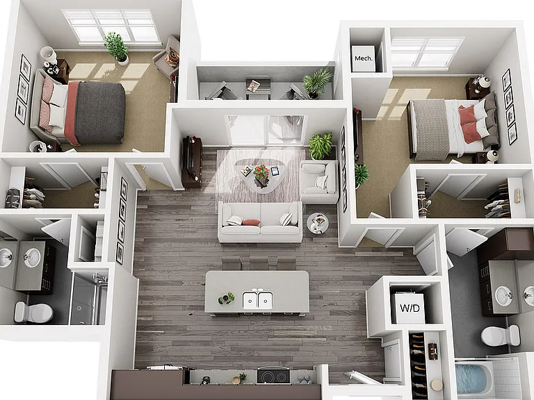 Floor Plan D2 | 22 Slate | Apartments in Madison, WI Floor Plan D2 | 22 Slate | Apartments in Madison, WI
