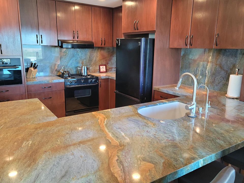 Dream kitchen with two lazy Susan cabinets.