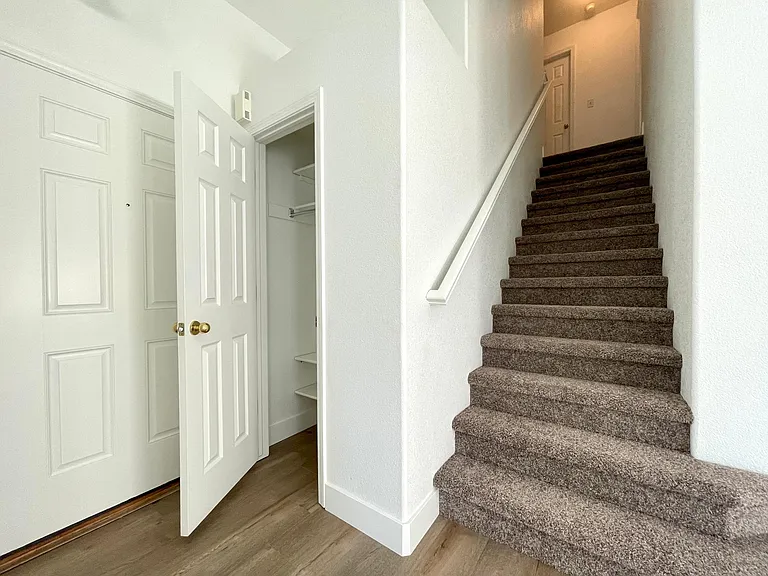 Coat closet off the entry way