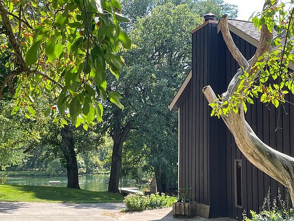 Spring fed pond to the south