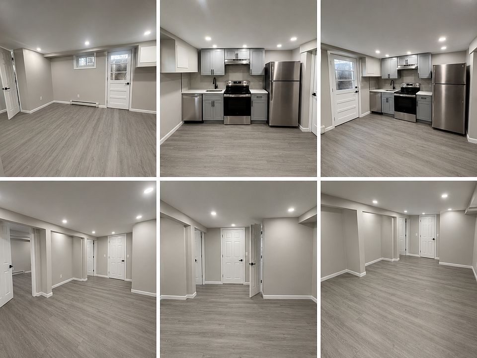 Entrance door that leads into living area and eat in kitchen