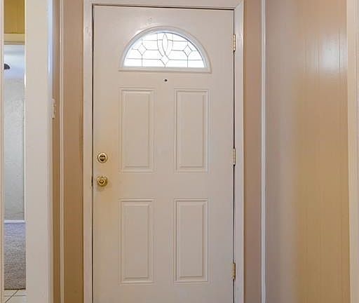 Looking back towards the front door which faces west.