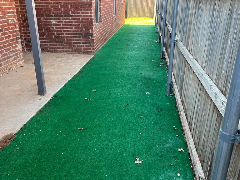 Side Patio with Astroturf