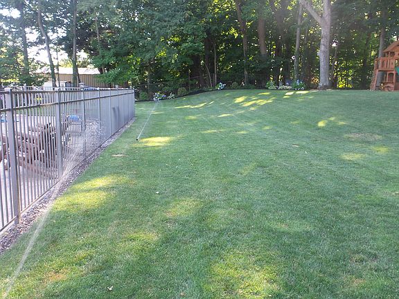 Irrigation and fenced yard