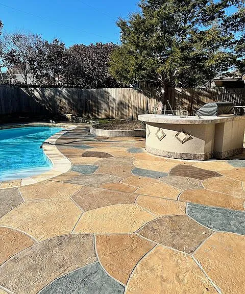 Newly refurbished back patio and swimming pool