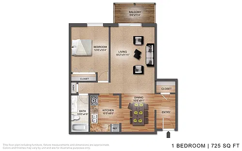 Floor plan 1 Bedroom
