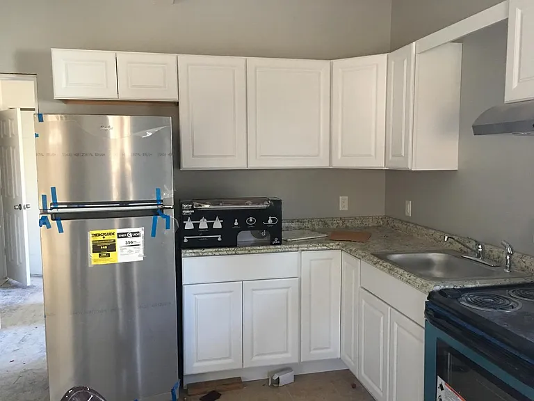 Kitchen with All new stainless steel appliances