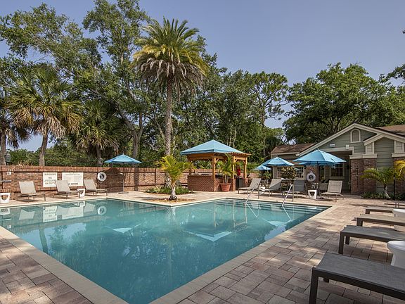 Resort-inspired pool and expansive sundeck