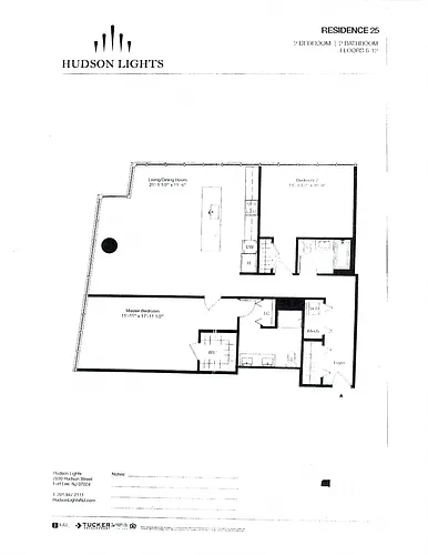 Floor plan Residence 25 SW Corner Unit