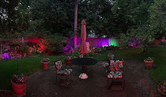 night view of  yard