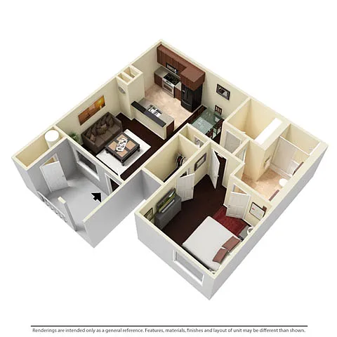 Floor plan 1X1 A