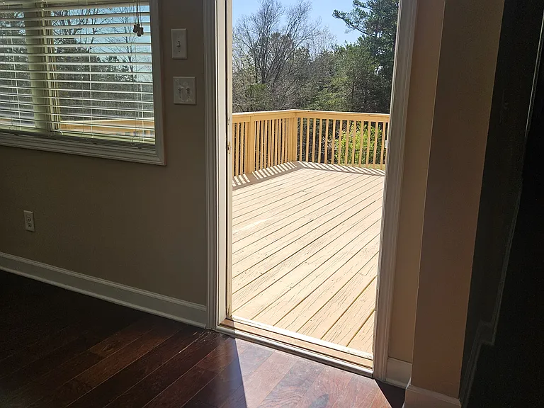 Newly stained deck.