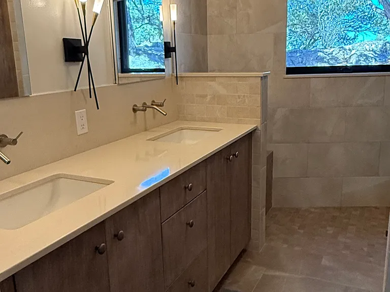 Master bath from doorway