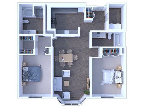 Floor plan 2 Bedrooms Floor Plan B2R