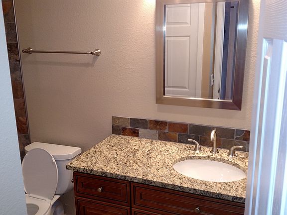 new granite in bathroom and kitchen!