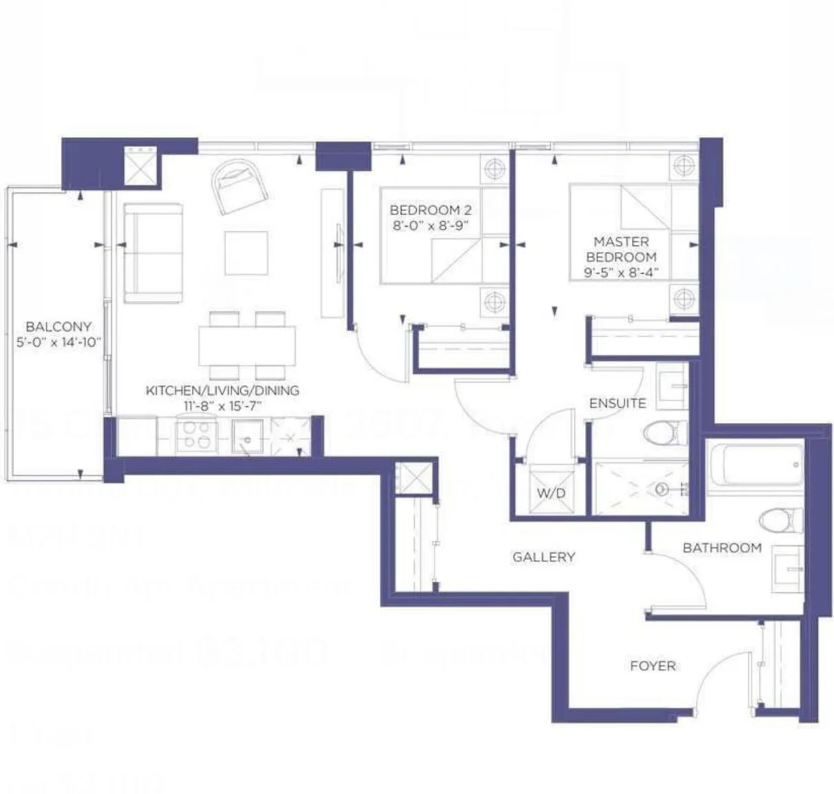 2 bed, $2,900 — Photo 2