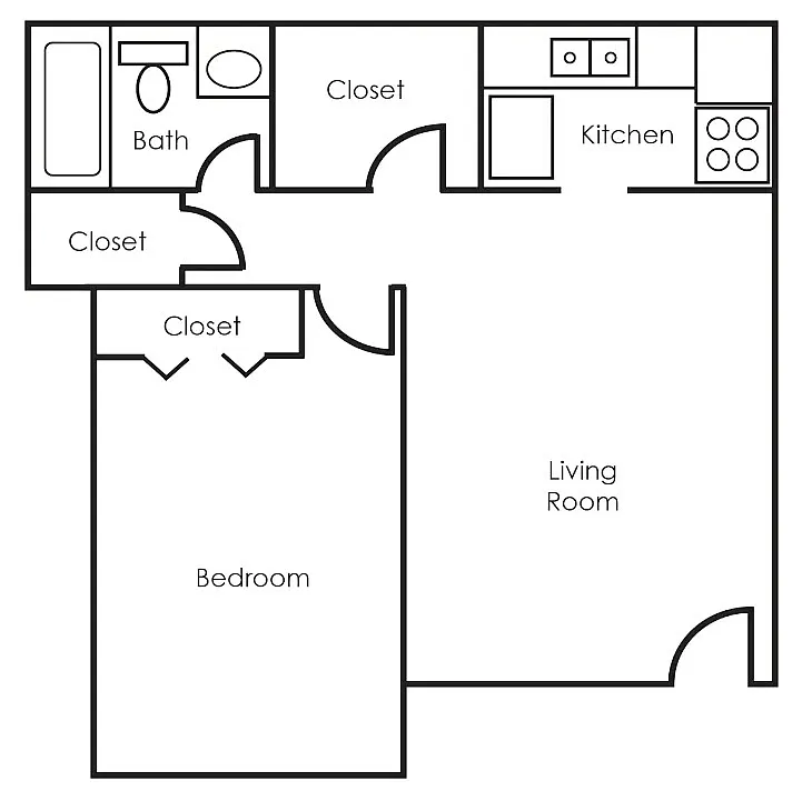 Floor plan One Bedroom