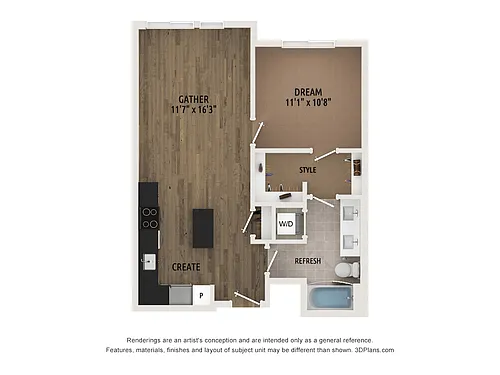 Floor plan A105