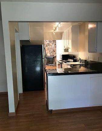 View from living room to dining room