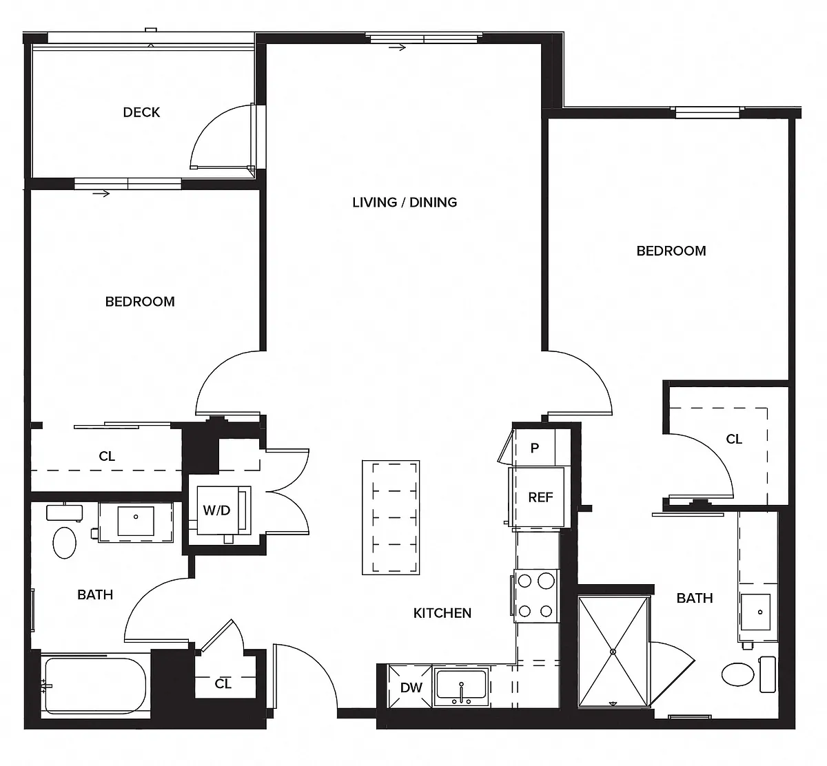 Floor plan 2 X 2 B21