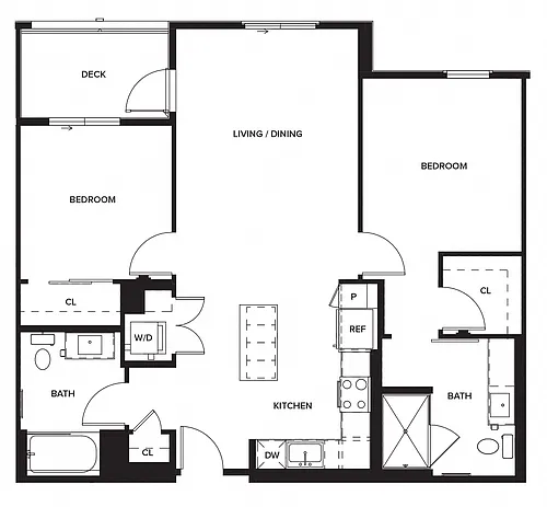 Floor plan 2 X 2 B21