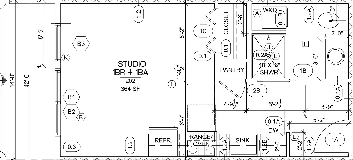 Floor plan Studio 2