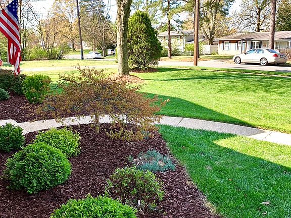 New mulch and landscaping