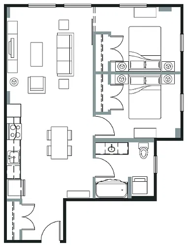 Floor plan B1E