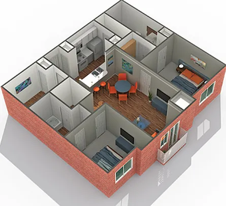 Nokomis | 2-Bedroom Floorplan Nokomis | 2-Bedroom Floorplan