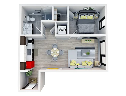 Floor plan 1X1