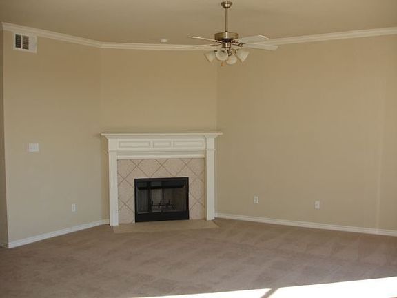 living area with fireplace