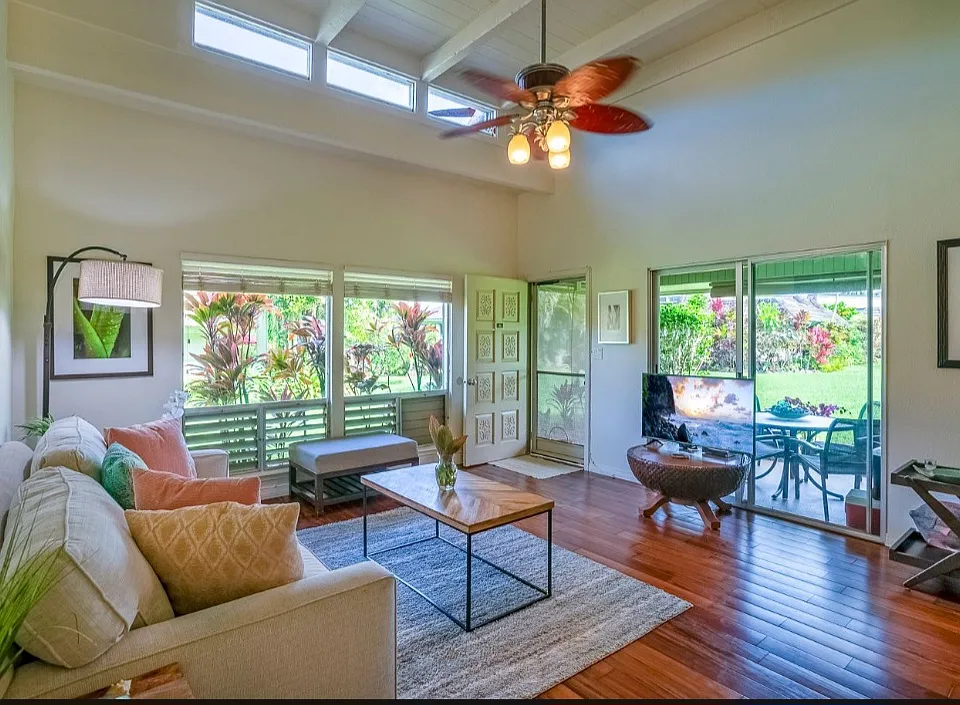 Plenty of living area for the family and friends. Enjoy a well appointed home to enjoy your stay. Plenty of light and windows in this beautiful end unit villa.