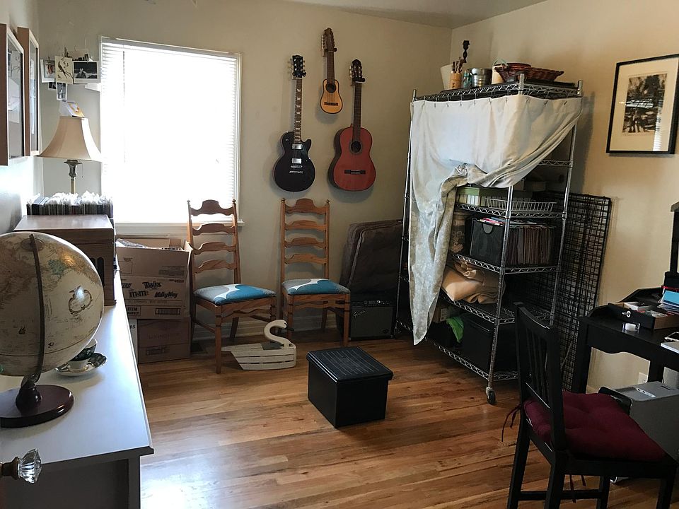 Main floor bedroom, set up as a study