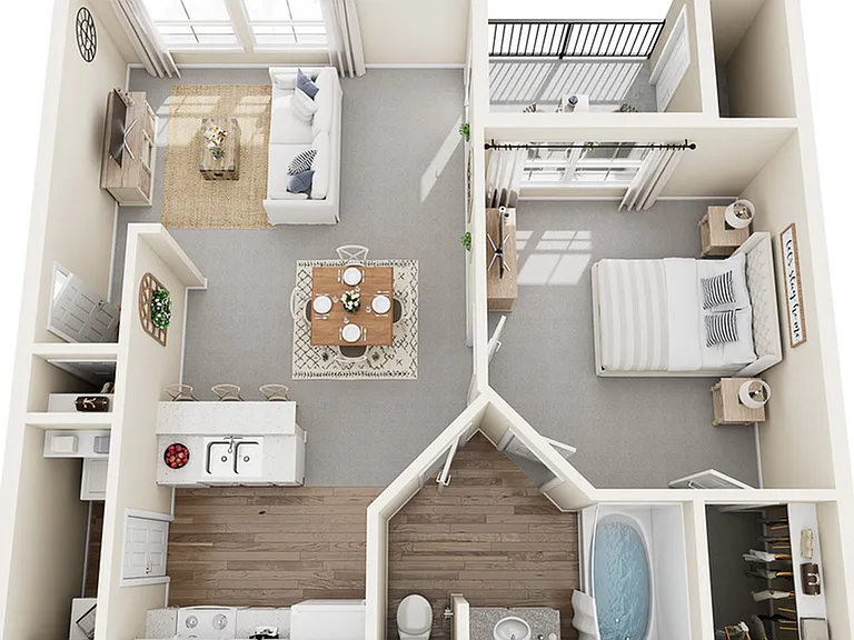 Degas B Floor Plan | 1 Bedroom with 1 Bath | 681 Square Feet | Stonebriar of Frisco | Apartment Homes Degas B Floor Plan | 1 Bedroom with 1 Bath | 681 Square Feet | Stonebriar of Frisco | Apartment Homes