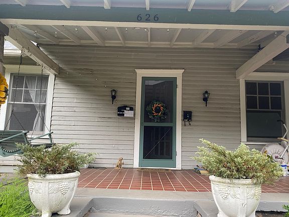 The front porch is completely covered.